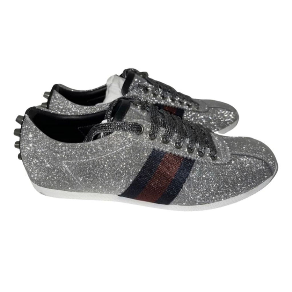 Authentic Glittering Spiked Low Top Gucci Trainers